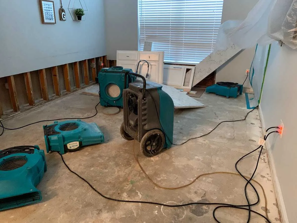 Dehumidifier in flood-cut room for Water Extraction & Removal in Shelley